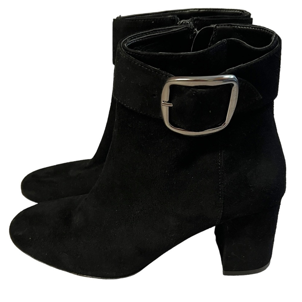 FORMENTINI Made in Italy Black Suede Leather Ankle Boots, Size 38 (US 7) - Picture 3 of 16